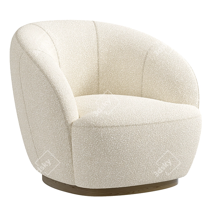 Modern Chic Club Armchair Furniture 3D model image 1