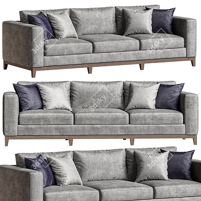 Modern Gray Noel Sofa 2014 3D model image 3