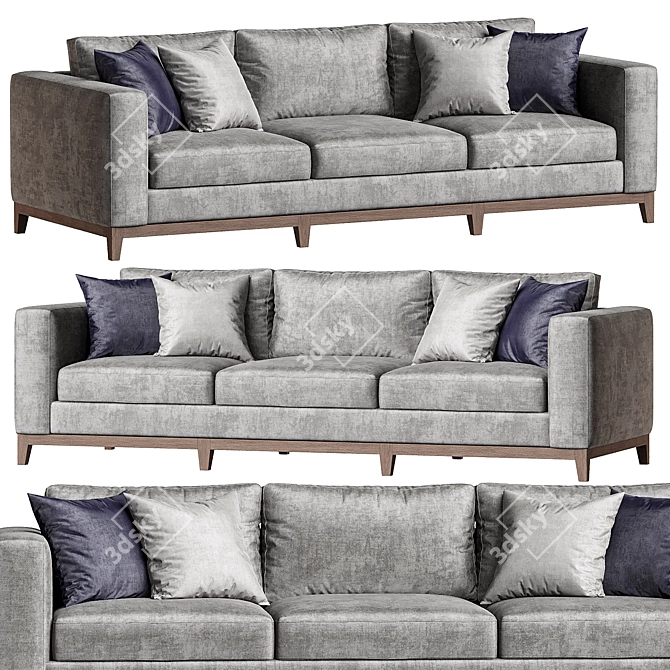 Modern Gray Noel Sofa 2014 3D model image 4