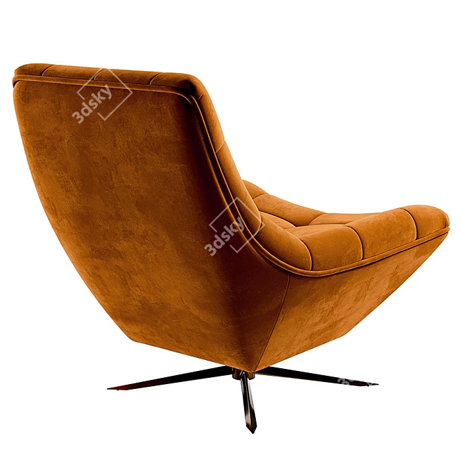 Garda Decor Velvety Swivel Chair 3D model image 3