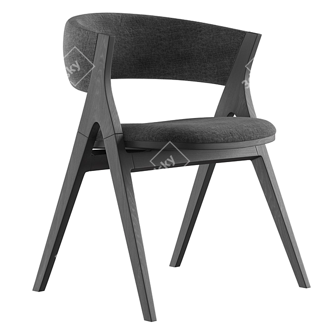 Sleek Modern Remo Dining Chair 3D model image 2