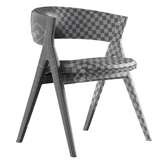 Sleek Modern Remo Dining Chair 3D model image 7