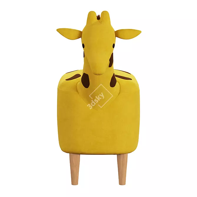 Sweet Giraffe Combi Kids Pouf 3D model image 2