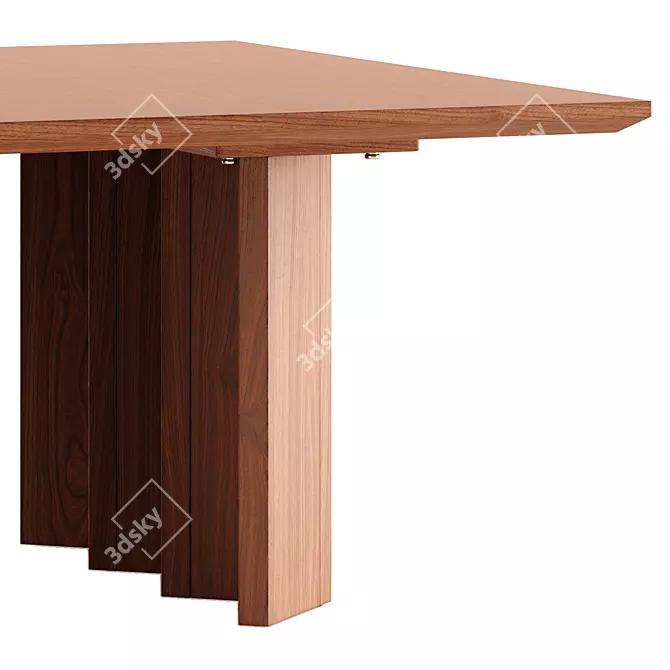 Modern Square Coffee Table 2014 3D model image 2