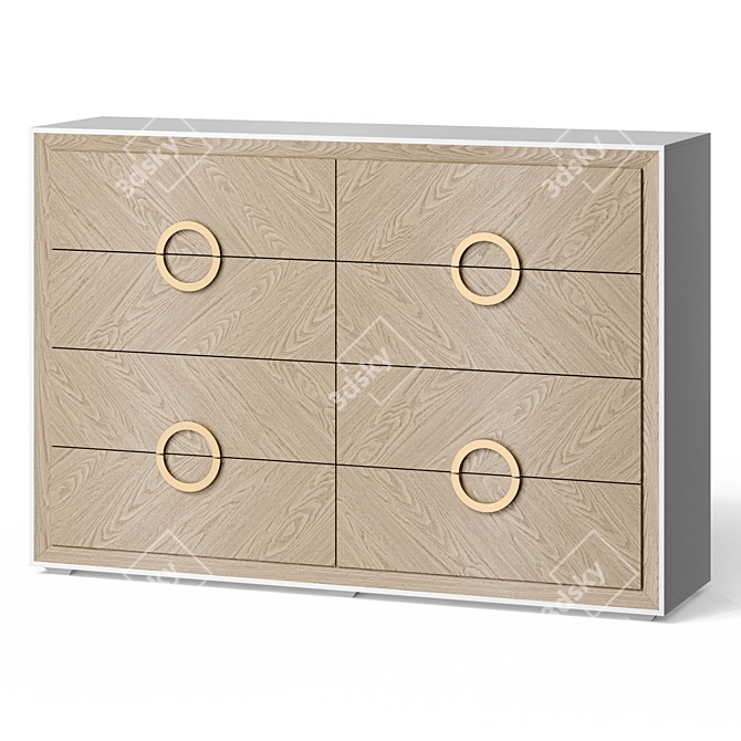 Modern Chic Deco Dresser Large 3D model image 2