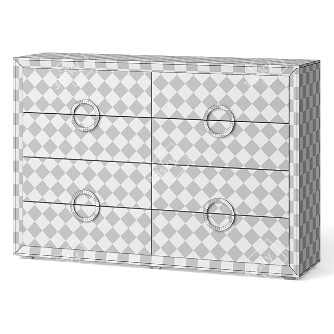 Modern Chic Deco Dresser Large 3D model image 4