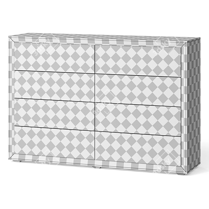 Modern Chic Deco Dresser Large 3D model image 5
