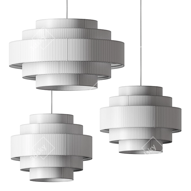 Miguel Pendant Lamps, Sleek Design 3D model image 2