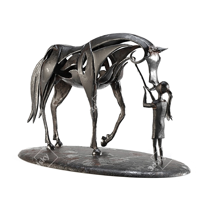 Archviz Metal Sculpture Kit 3D model image 6