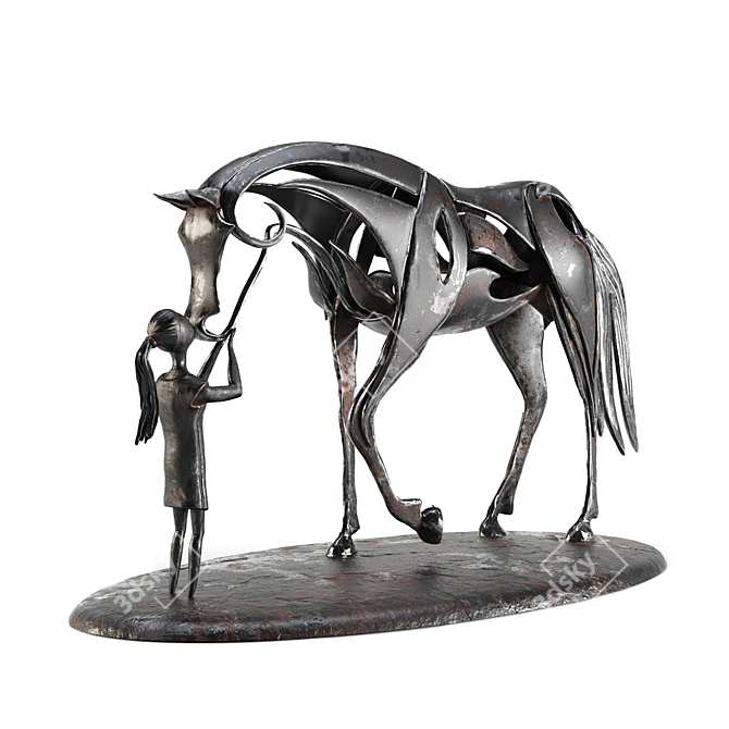 Archviz Metal Sculpture Kit 3D model image 7