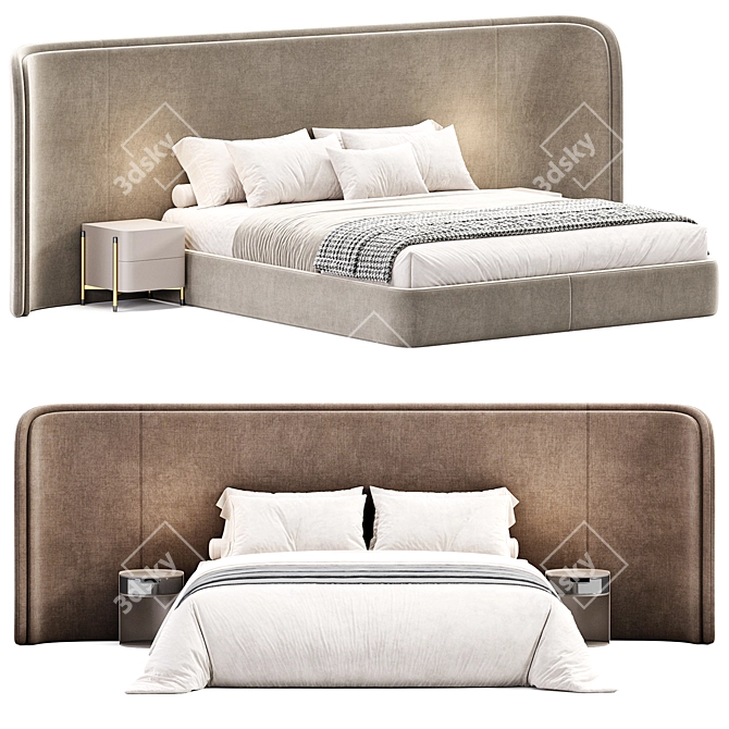 Modern Ferrol Bed Design 3D model image 3
