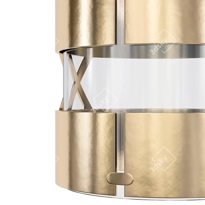 Modern Steel Pendant Light 3D model image 2