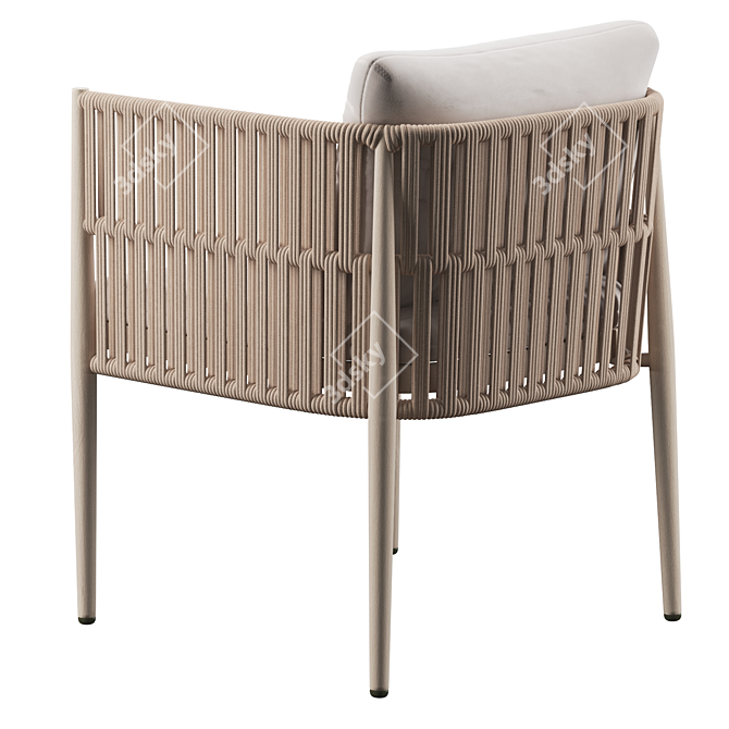Modern Lineas Dining Arm Chair 3D model image 4