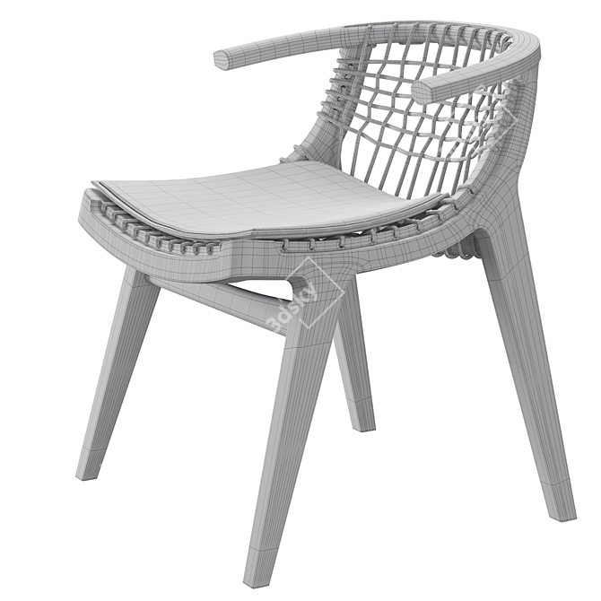 Sleek Klismos Chair by Knoll 3D model image 6