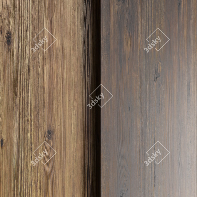 Oak Seamless Wood Texture Set 3D model image 3