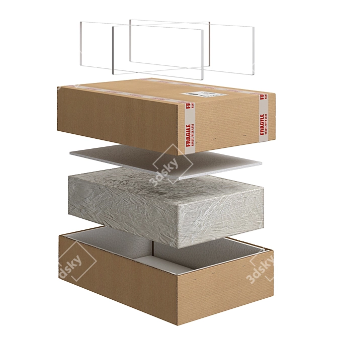 Multi-Size Boxes and Pallets 3D model image 2