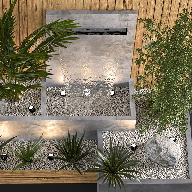 Indoor Outdoor Plant Fountain Model 3D model image 5