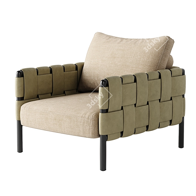 Turri Ratio Italian Armchair 3D model image 4