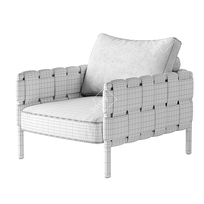 Turri Ratio Italian Armchair 3D model image 5