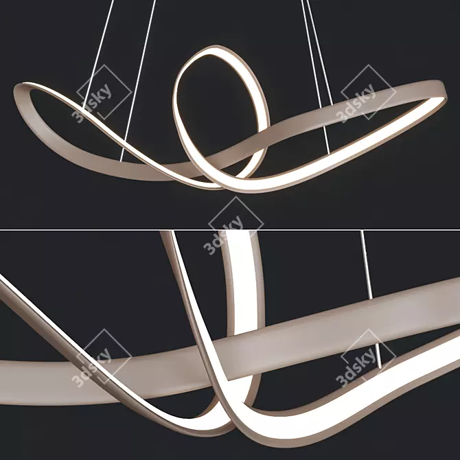 Elegant Wertmark Nodo Chandelier 3D model image 1