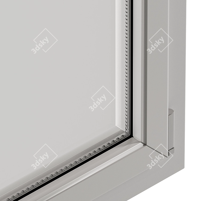 Modern White Window Frames Set 3D model image 6