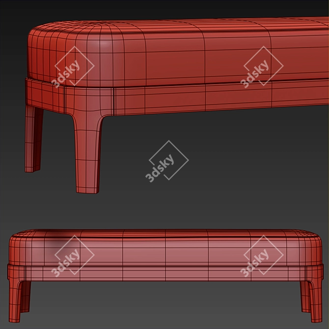 Molteni & C Bench Chelsea 3D model image 3