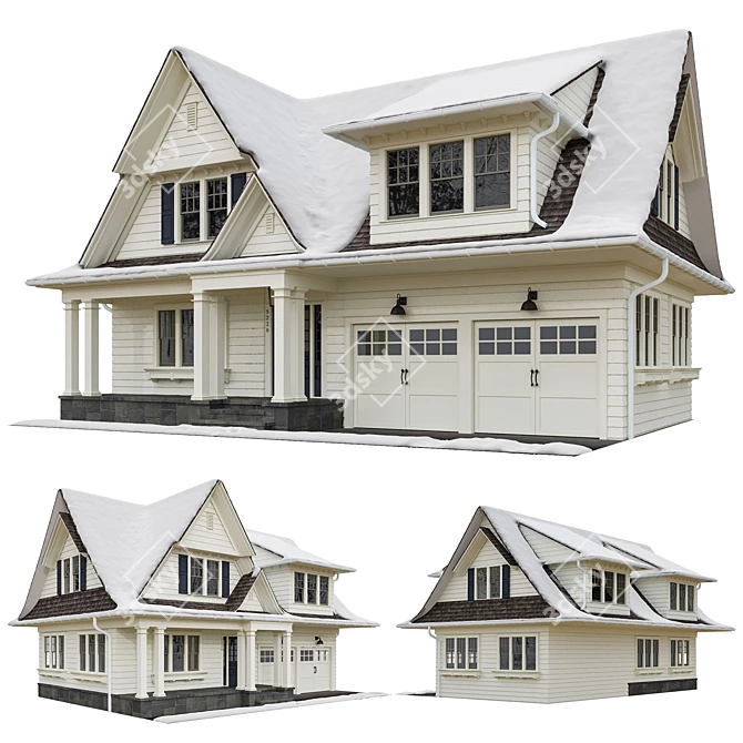 Winter Wonderland House 3D Model 3D model image 1