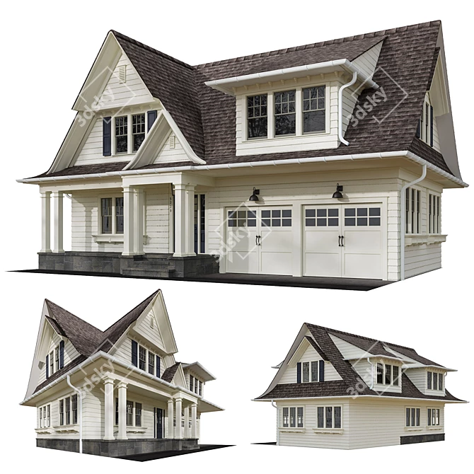 Winter Wonderland House 3D Model 3D model image 2