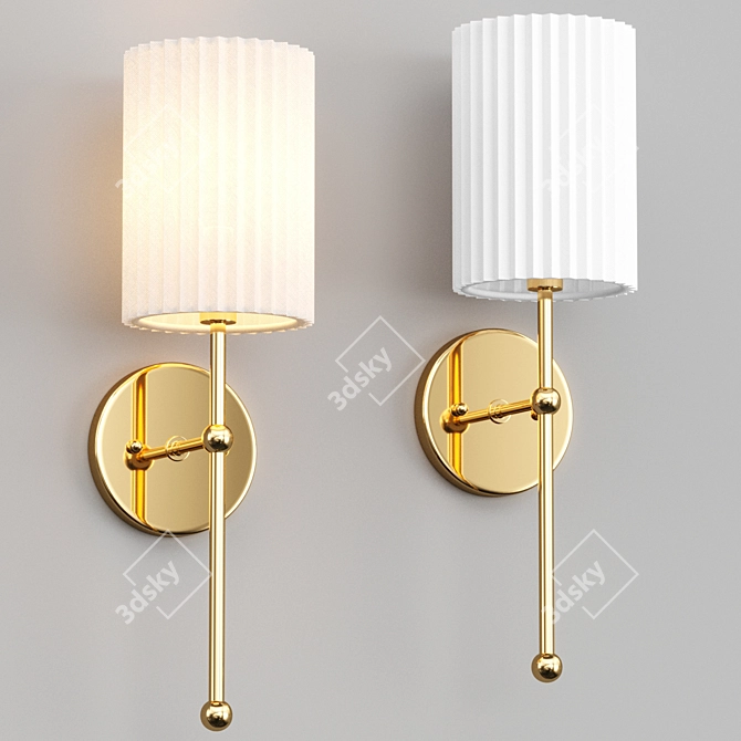 Polished Brass Wall Sconce Marceau Boule 3D model image 1