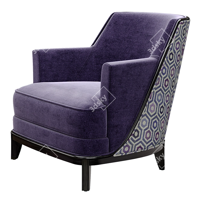 Art Deco Club Chair Set 3D model image 2