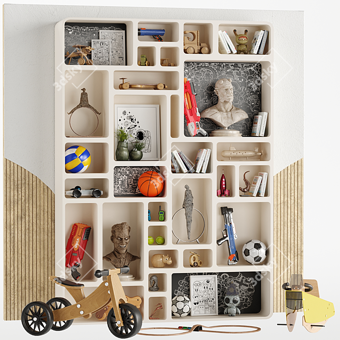 Kids Room Set with Toys 3D model image 2