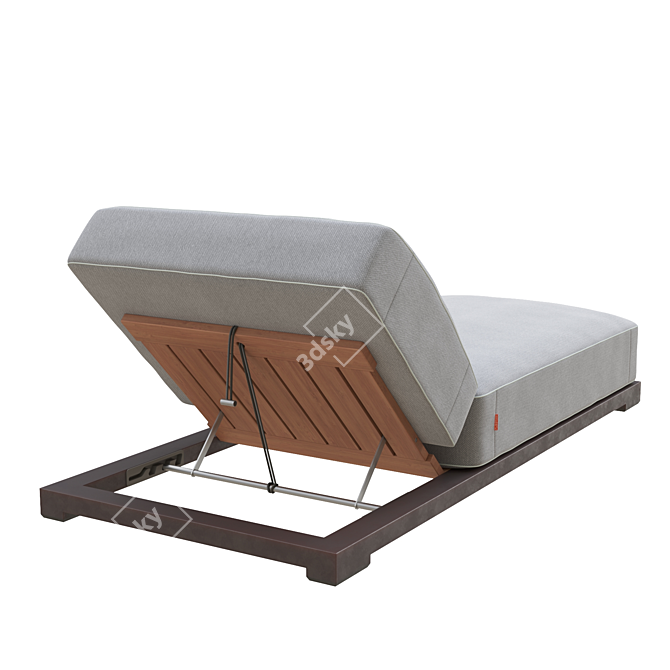 Milos Outdoor Aluminum Sofa 3D model image 2