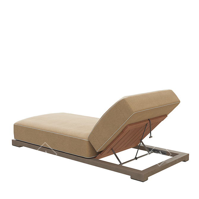 Milos Outdoor Aluminum Sofa 3D model image 3