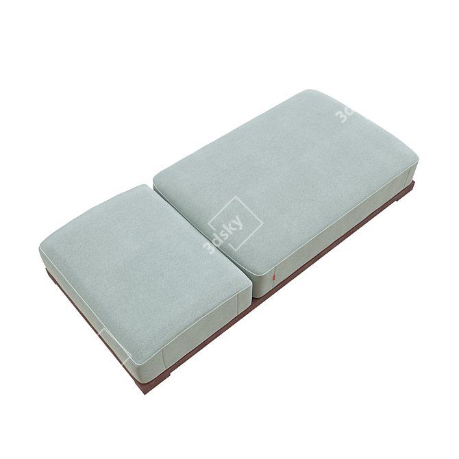 Milos Outdoor Aluminum Sofa 3D model image 4