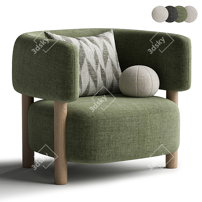 Modern ARIMCHAIR texture 3Ds Max 3D model image 2