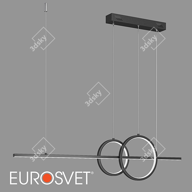 Eurosvet Twin Pendant Light 90265/1 3D model image 1