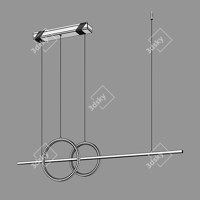 Eurosvet Twin Pendant Light 90265/1 3D model image 2