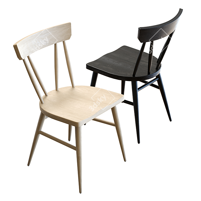 Modern 3D Juni Dining Chair 3D model image 2