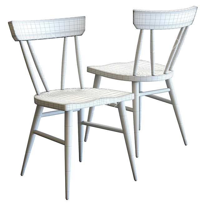 Modern 3D Juni Dining Chair 3D model image 5