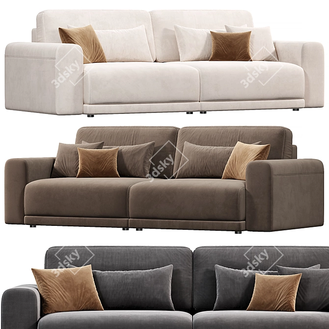 Grail Straight Sofas 2015 Collection 3D model image 1