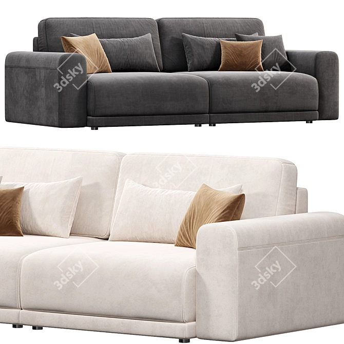 Grail Straight Sofas 2015 Collection 3D model image 2