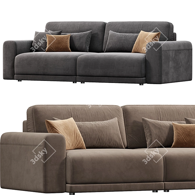 Grail Straight Sofas 2015 Collection 3D model image 4