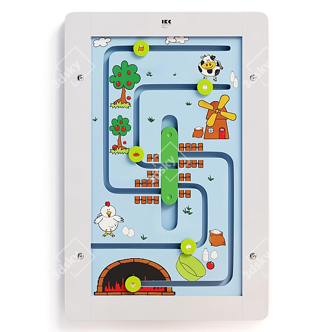 Kids Interactive Play Equipment Set 3D model image 2