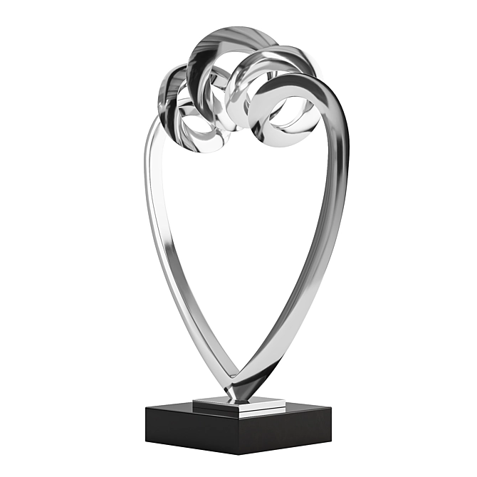Silent Energy Stainless Sculpture 3D model image 3