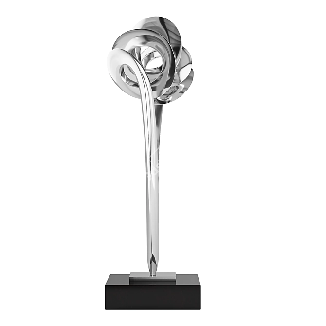 Silent Energy Stainless Sculpture 3D model image 4