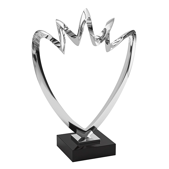 Silent Energy Stainless Sculpture 3D model image 5