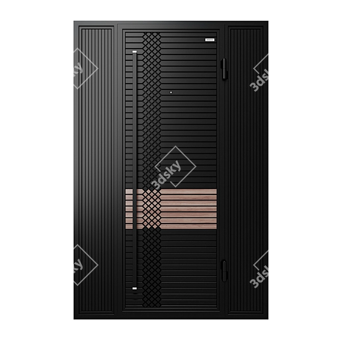 Modern Metal Gate 3D Model 3D model image 3