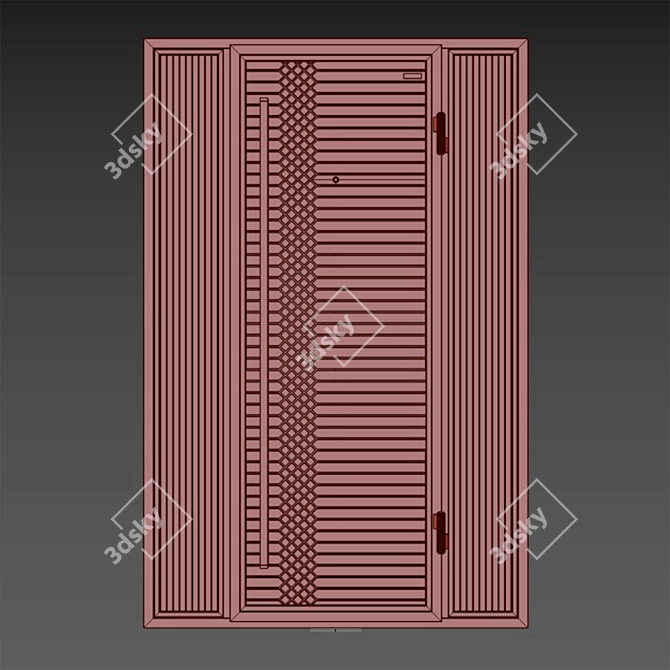 Modern Metal Gate 3D Model 3D model image 5