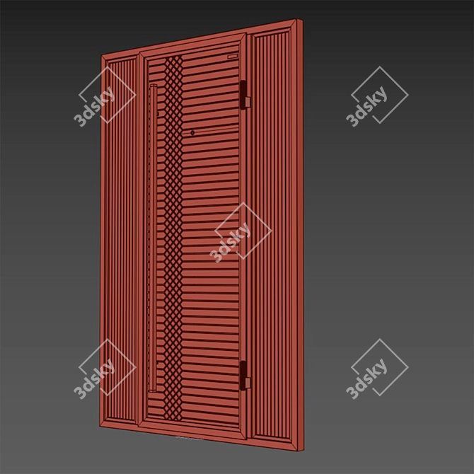 Modern Metal Gate 3D Model 3D model image 6