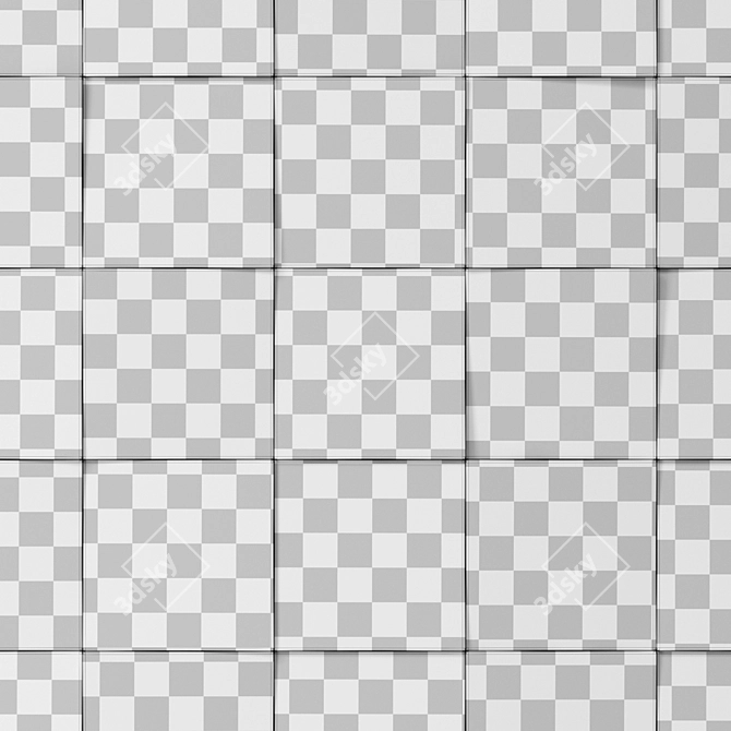 Modern 3D Wall Panel Solution 3D model image 5